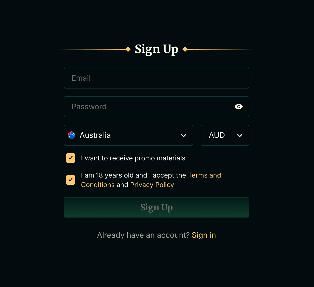 faircrown casino sign up